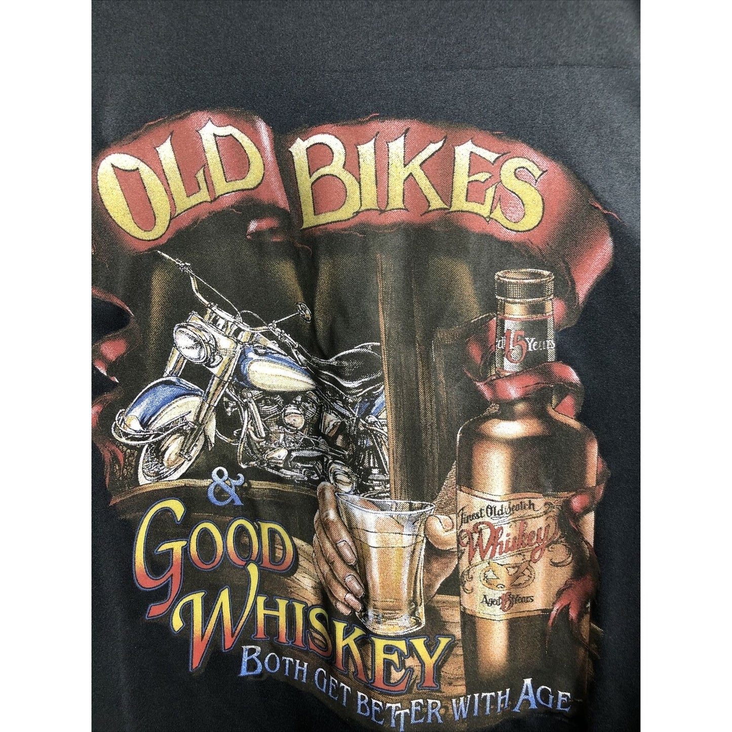 GILDAN Women’s  Black Biker Graphic Size 2 X
