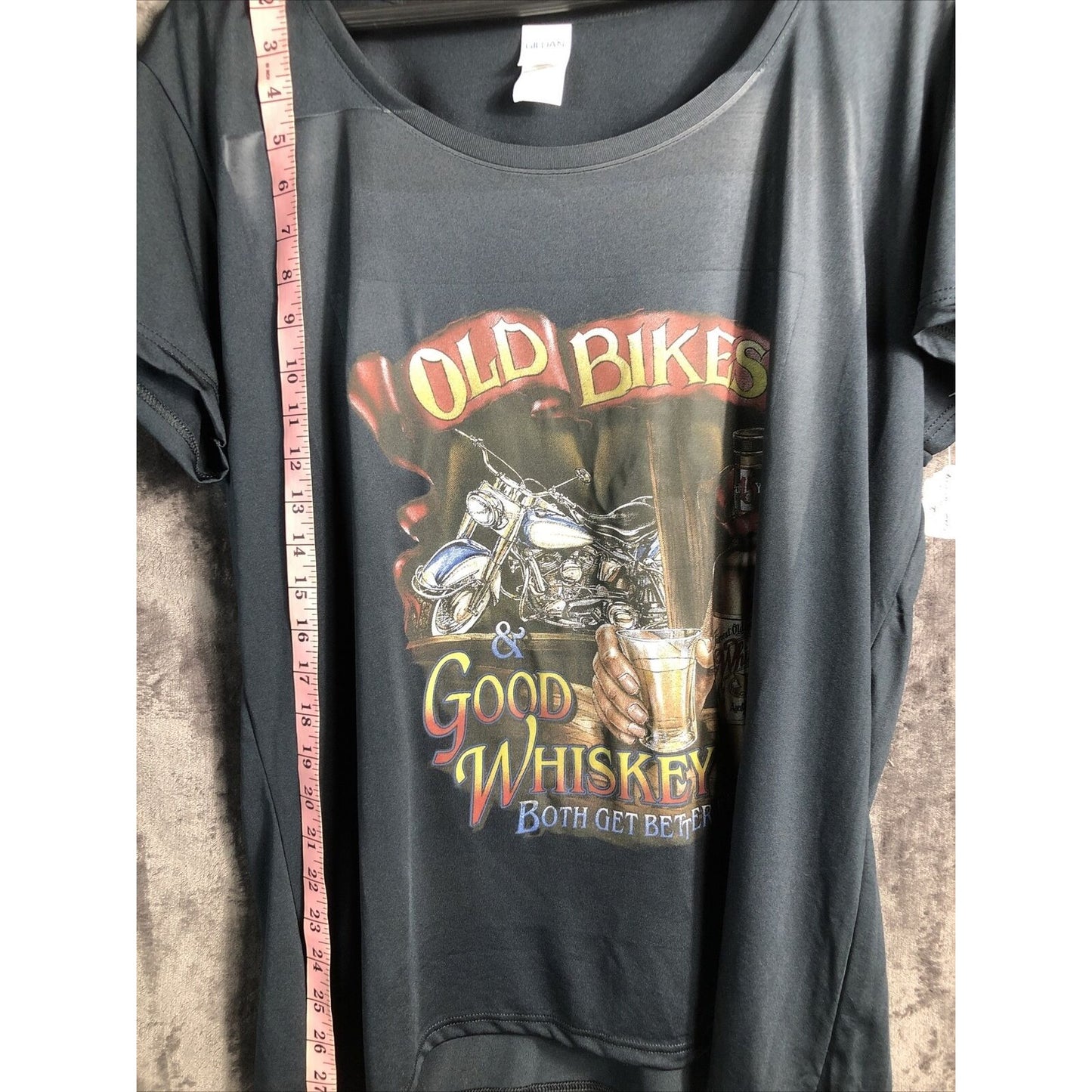 GILDAN Women’s  Black Biker Graphic Size 2 X