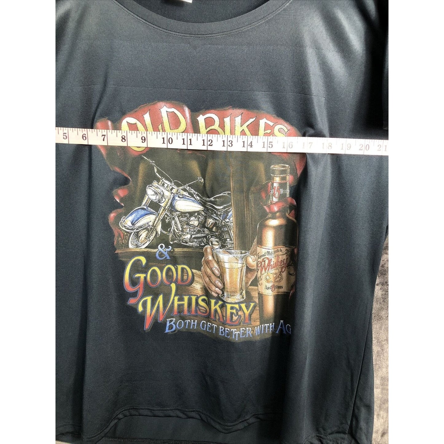 GILDAN Women’s  Black Biker Graphic Size 2 X
