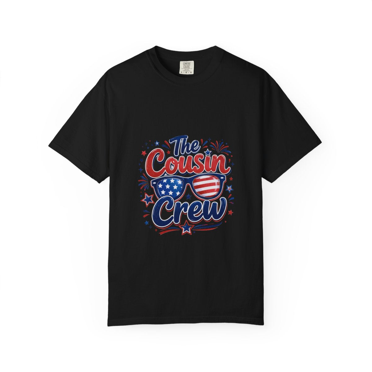 Patriotic Cousin Crew Shirt, July 4th Family Matching Tees, American Flag Sunglasses Graphic, Independence Day Outfit