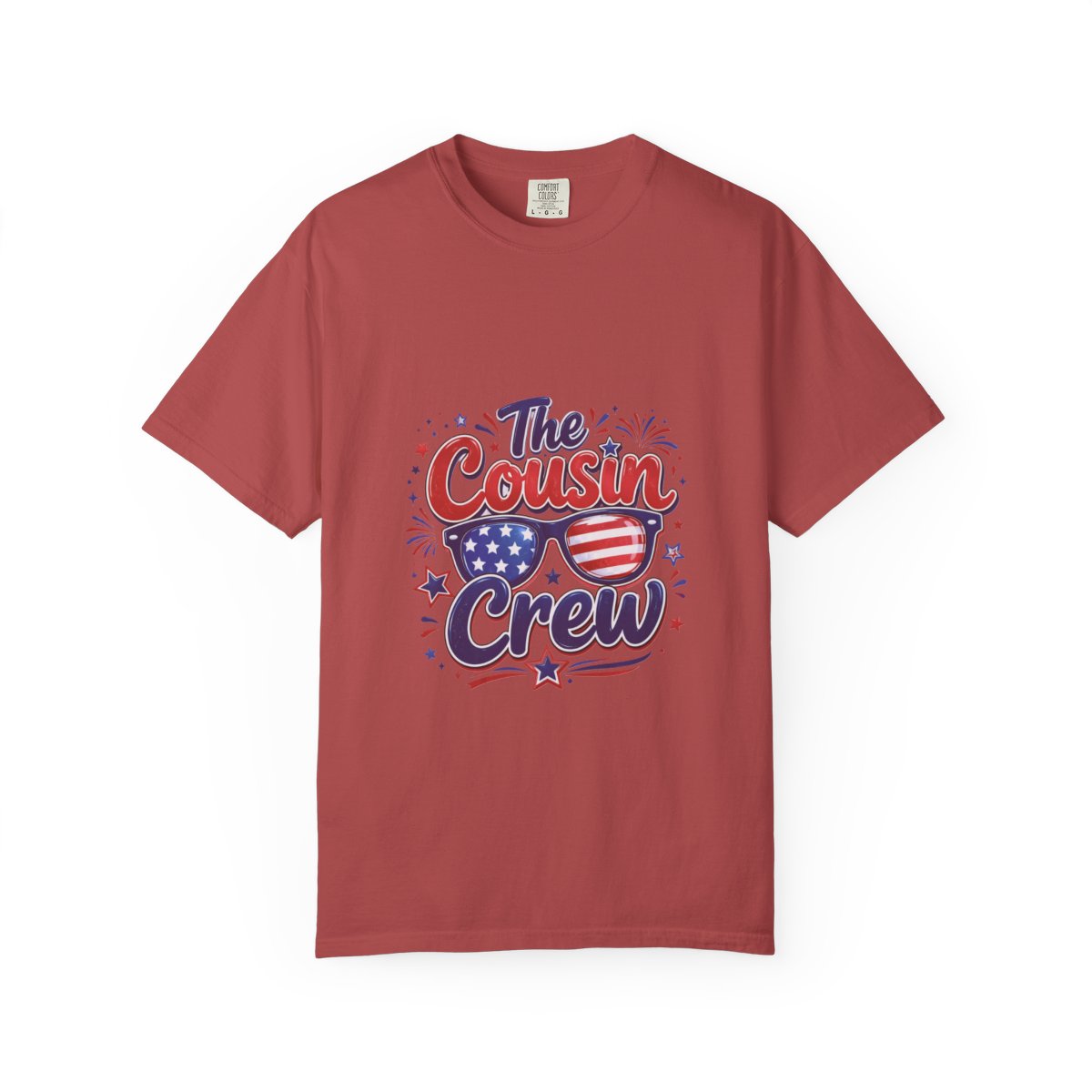 Patriotic Cousin Crew Shirt, July 4th Family Matching Tees, American Flag Sunglasses Graphic, Independence Day Outfit