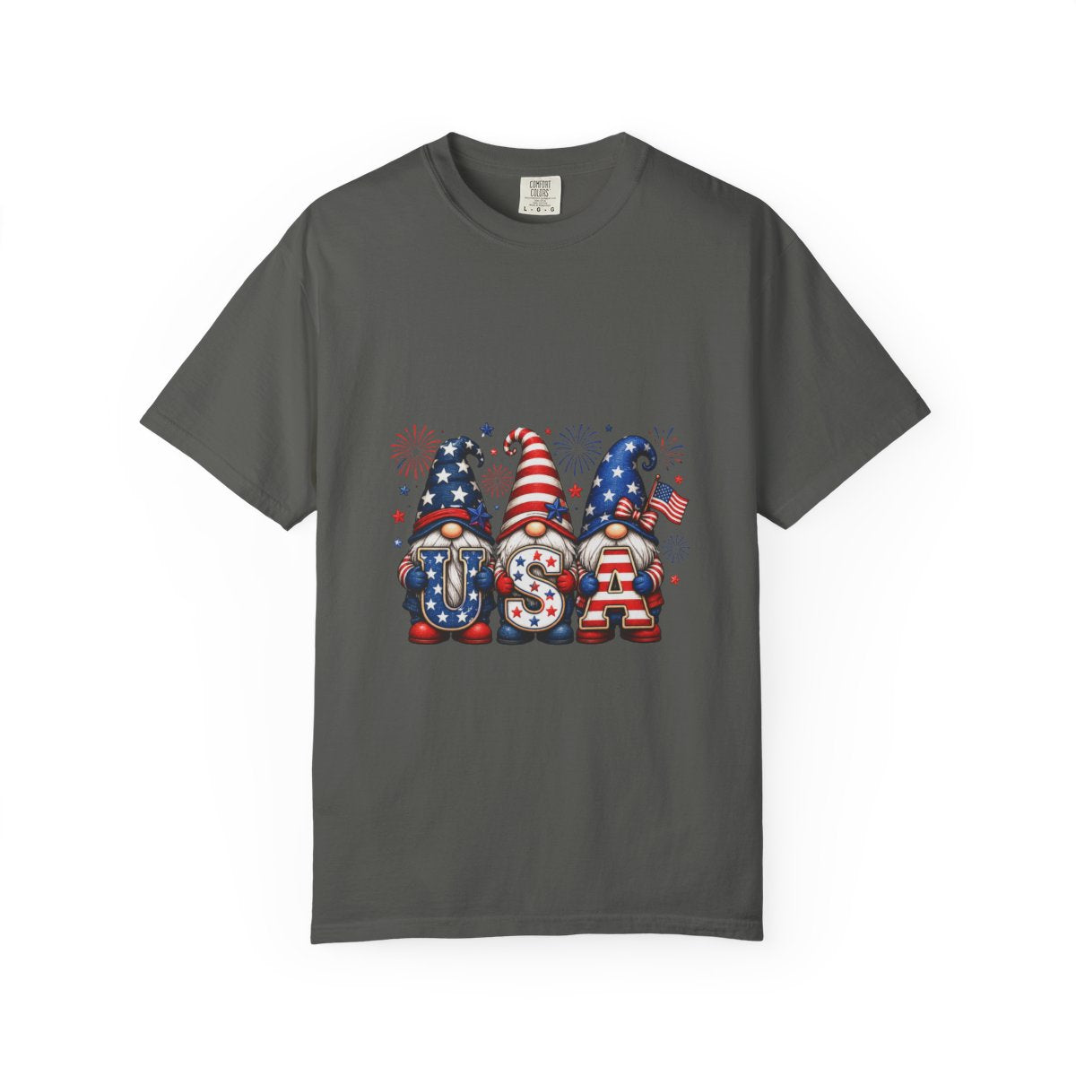 Patriotic Gnome T-Shirt, Fourth of July Tee, USA Themed Apparel, Red White Blue Gnome Shirt, American Pride Gift, Comfortable Cotton Tee
