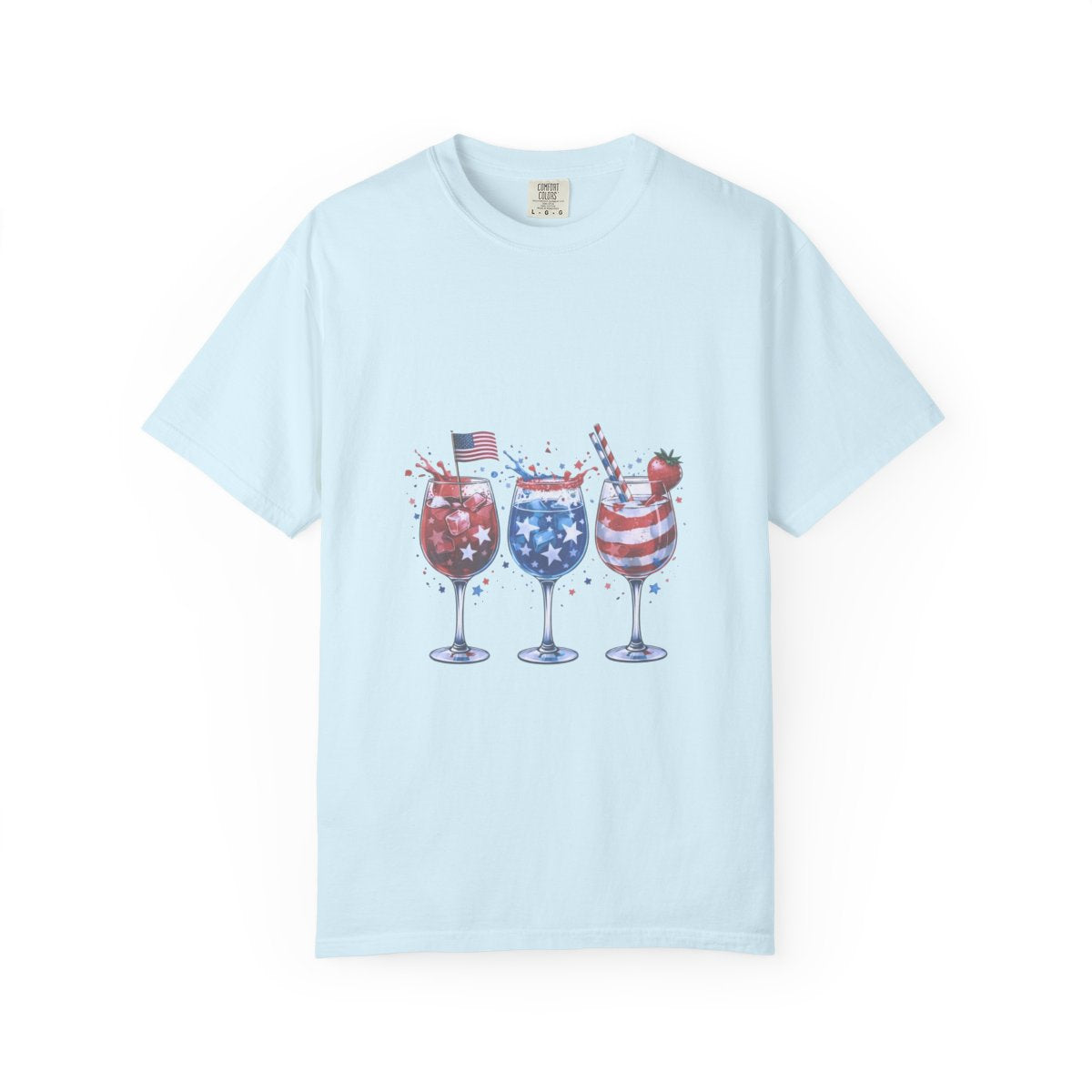 Patriotic Drinkware Design, Fourth of July Party, USA Themed Glasses, Fun Summer BBQ Decor, Independence Day Gift Idea, Watercolor Art