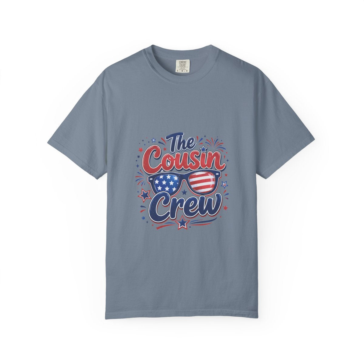 Patriotic Cousin Crew Shirt, July 4th Family Matching Tees, American Flag Sunglasses Graphic, Independence Day Outfit