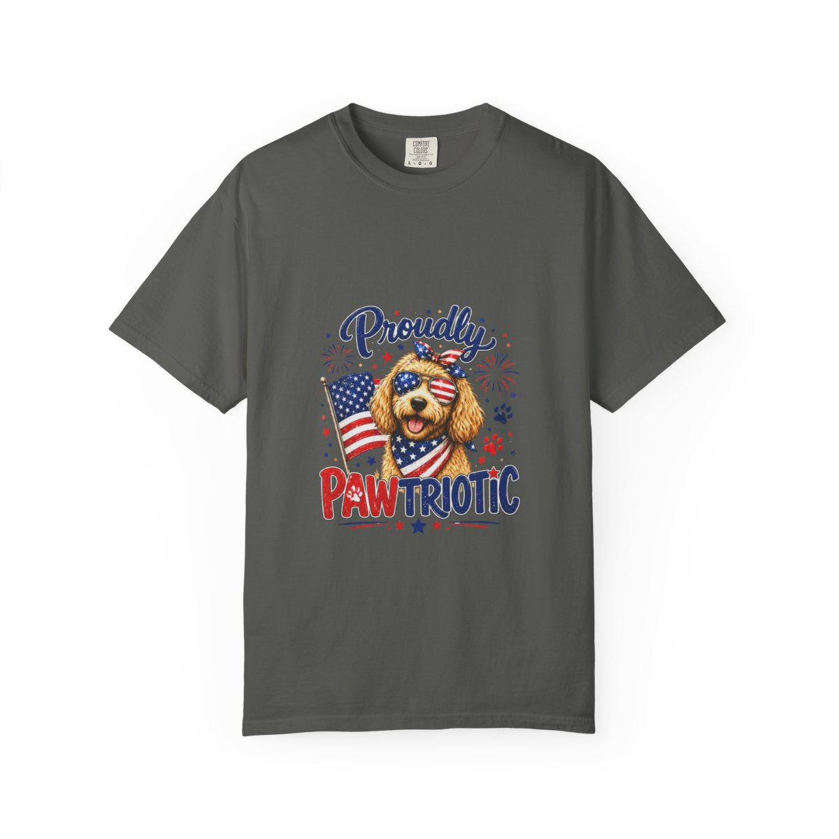 Proudly Pawtriotic Dog T-Shirt, Pet Lover Gift, Patriotic Dog Shirt, USA Flag Dog Tee, Funny Dog Graphic Shirt