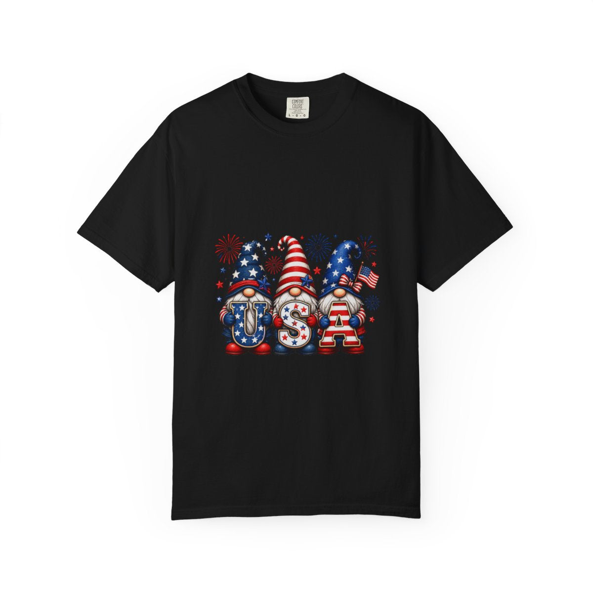 Patriotic Gnome T-Shirt, Fourth of July Tee, USA Themed Apparel, Red White Blue Gnome Shirt, American Pride Gift, Comfortable Cotton Tee
