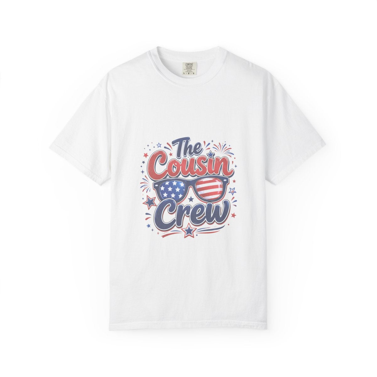 Patriotic Cousin Crew Shirt, July 4th Family Matching Tees, American Flag Sunglasses Graphic, Independence Day Outfit