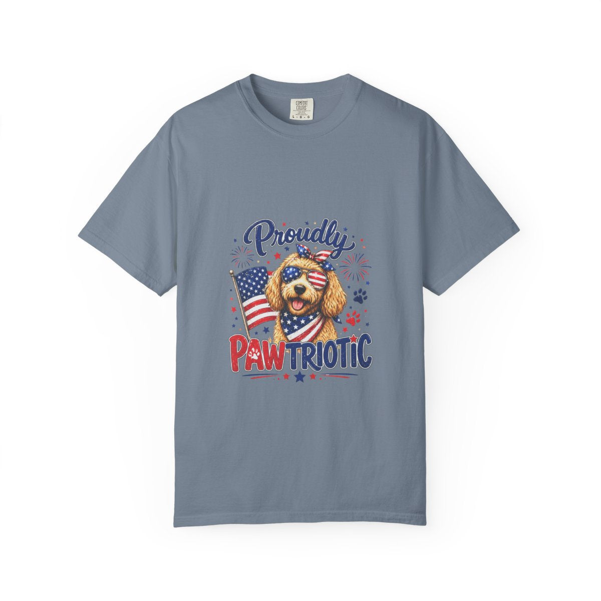 Proudly Pawtriotic Dog T-Shirt, Pet Lover Gift, Patriotic Dog Shirt, USA Flag Dog Tee, Funny Dog Graphic Shirt