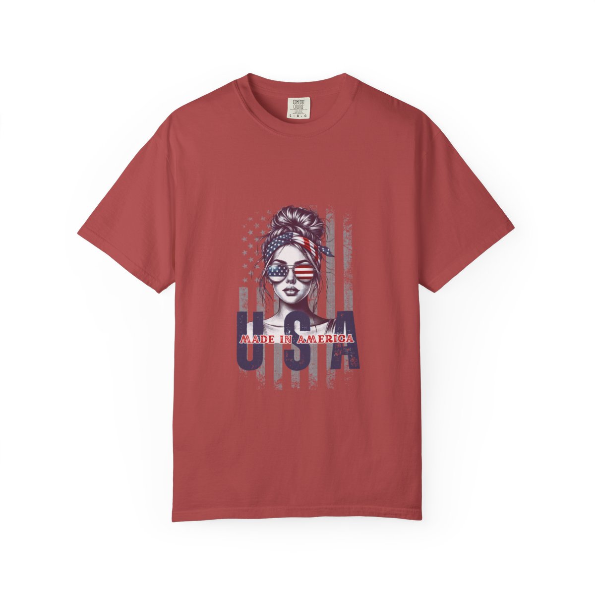 Vintage USA Patriotic T-Shirt, Graphic Tee Women, American Flag Design, Handmade Cotton Top, 4th of July Outfit, Summer Custom Tee