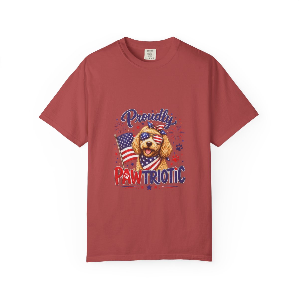 Proudly Pawtriotic Dog T-Shirt, Pet Lover Gift, Patriotic Dog Shirt, USA Flag Dog Tee, Funny Dog Graphic Shirt