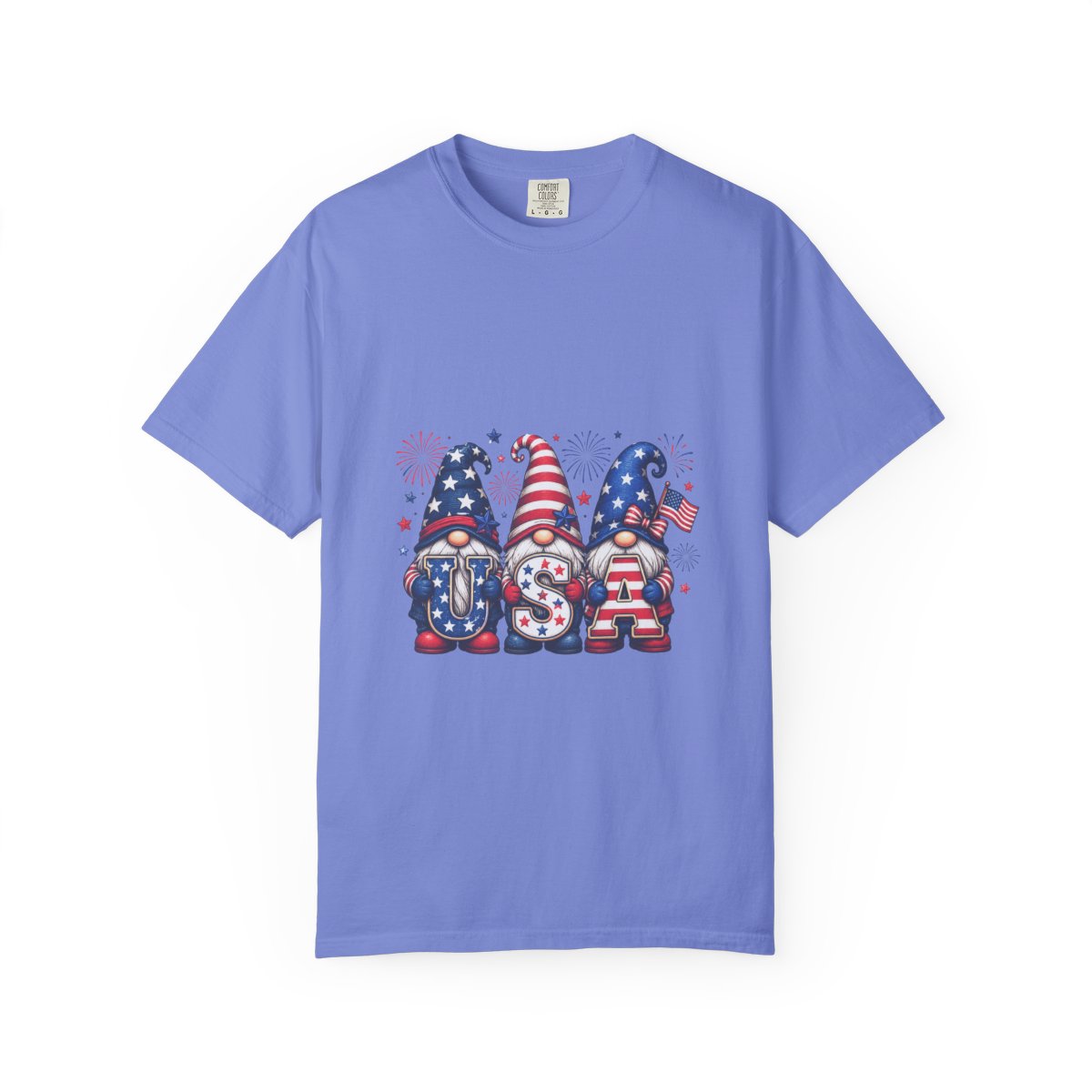 Patriotic Gnome T-Shirt, Fourth of July Tee, USA Themed Apparel, Red White Blue Gnome Shirt, American Pride Gift, Comfortable Cotton Tee