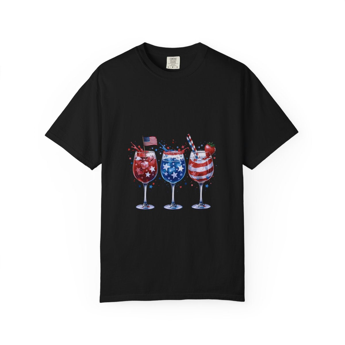 Patriotic Drinkware Design, Fourth of July Party, USA Themed Glasses, Fun Summer BBQ Decor, Independence Day Gift Idea, Watercolor Art