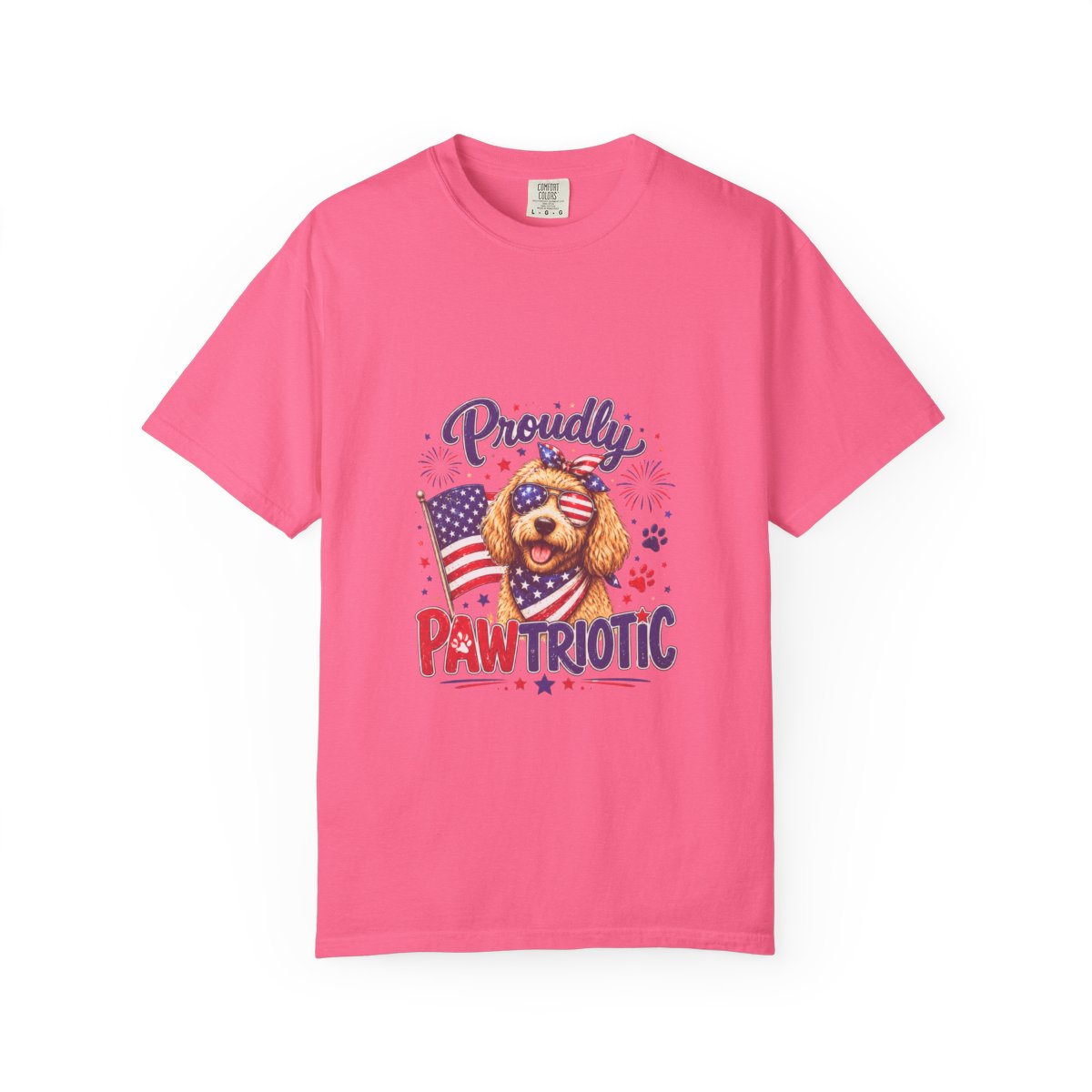 Proudly Pawtriotic Dog T-Shirt, Pet Lover Gift, Patriotic Dog Shirt, USA Flag Dog Tee, Funny Dog Graphic Shirt