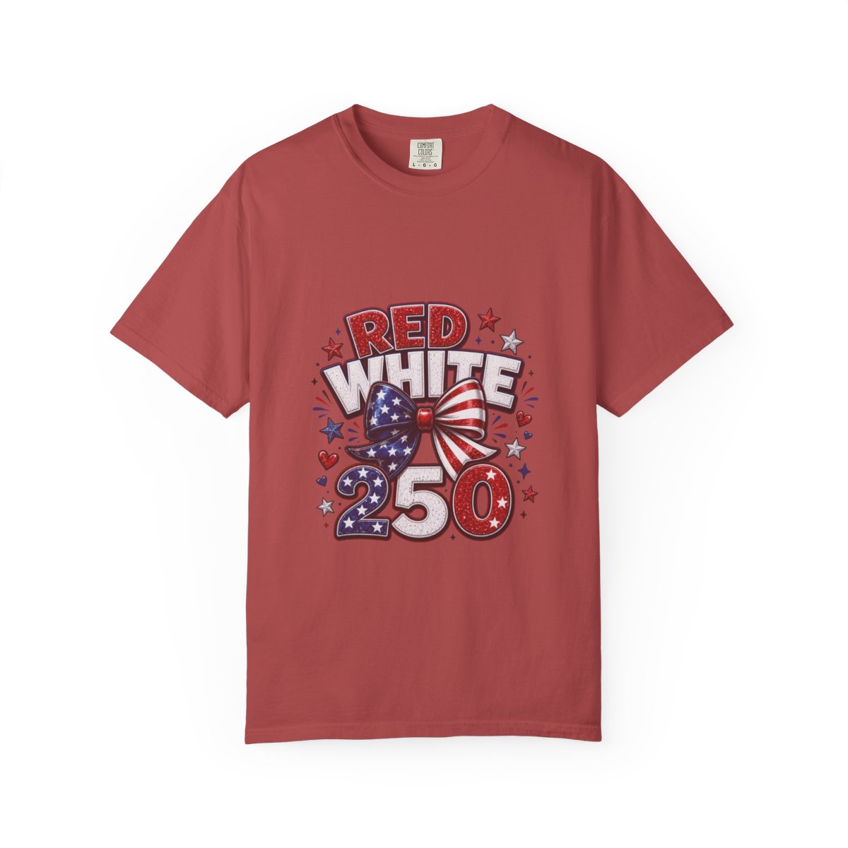 USA Patriotic T-Shirt, Red White Blue Celebration Tee, 250th Anniversary Design, Independence Day Shirt, Customizable Cotton Apparel