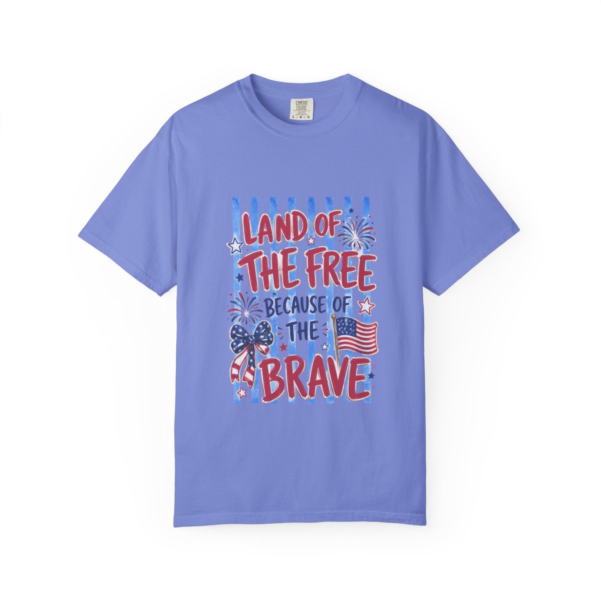 Land of the Free T-Shirt, Patriotic 4th of July Tee, USA Freedom Shirt, Independence Day Gift, American Flag Apparel, Customizable Top