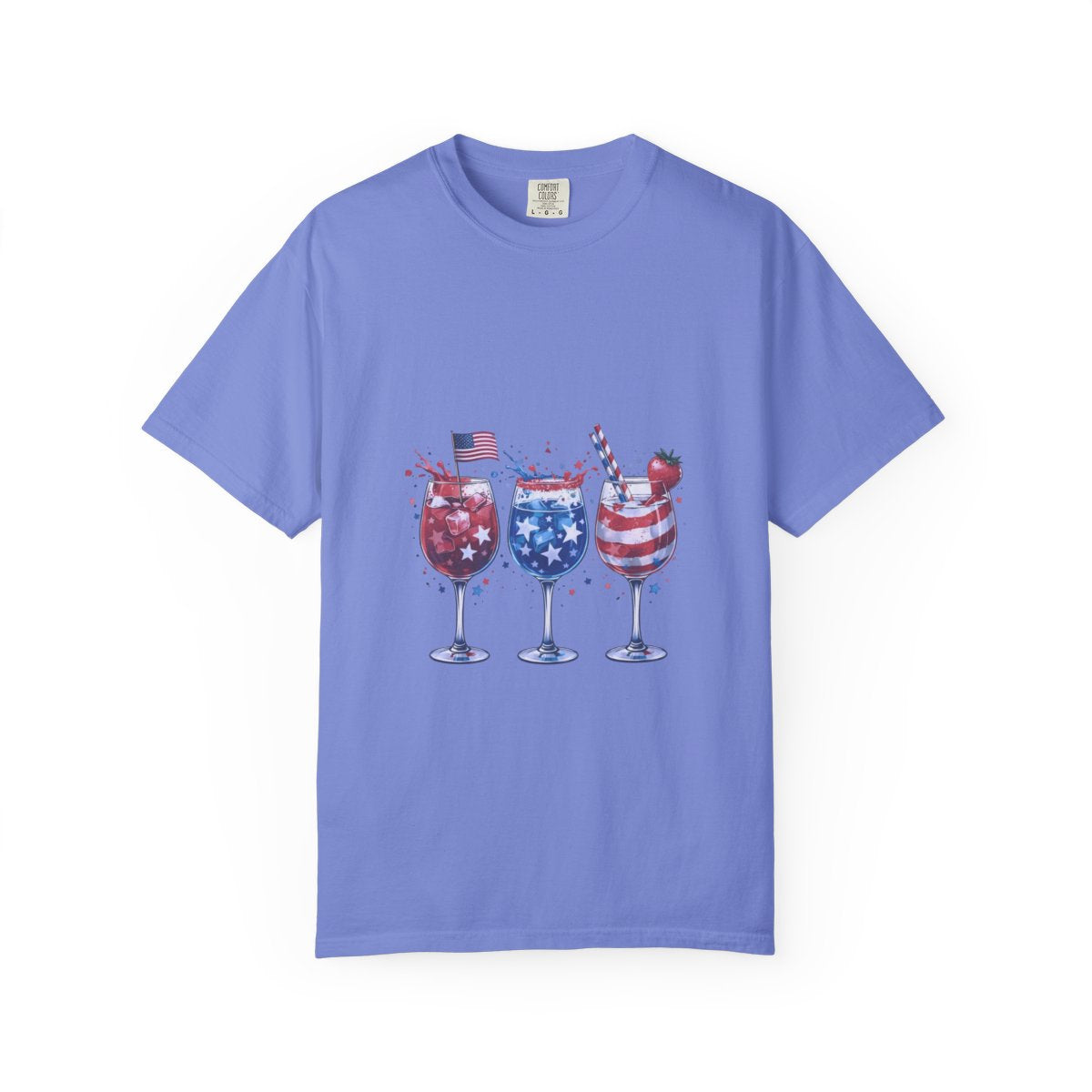 Patriotic Drinkware Design, Fourth of July Party, USA Themed Glasses, Fun Summer BBQ Decor, Independence Day Gift Idea, Watercolor Art