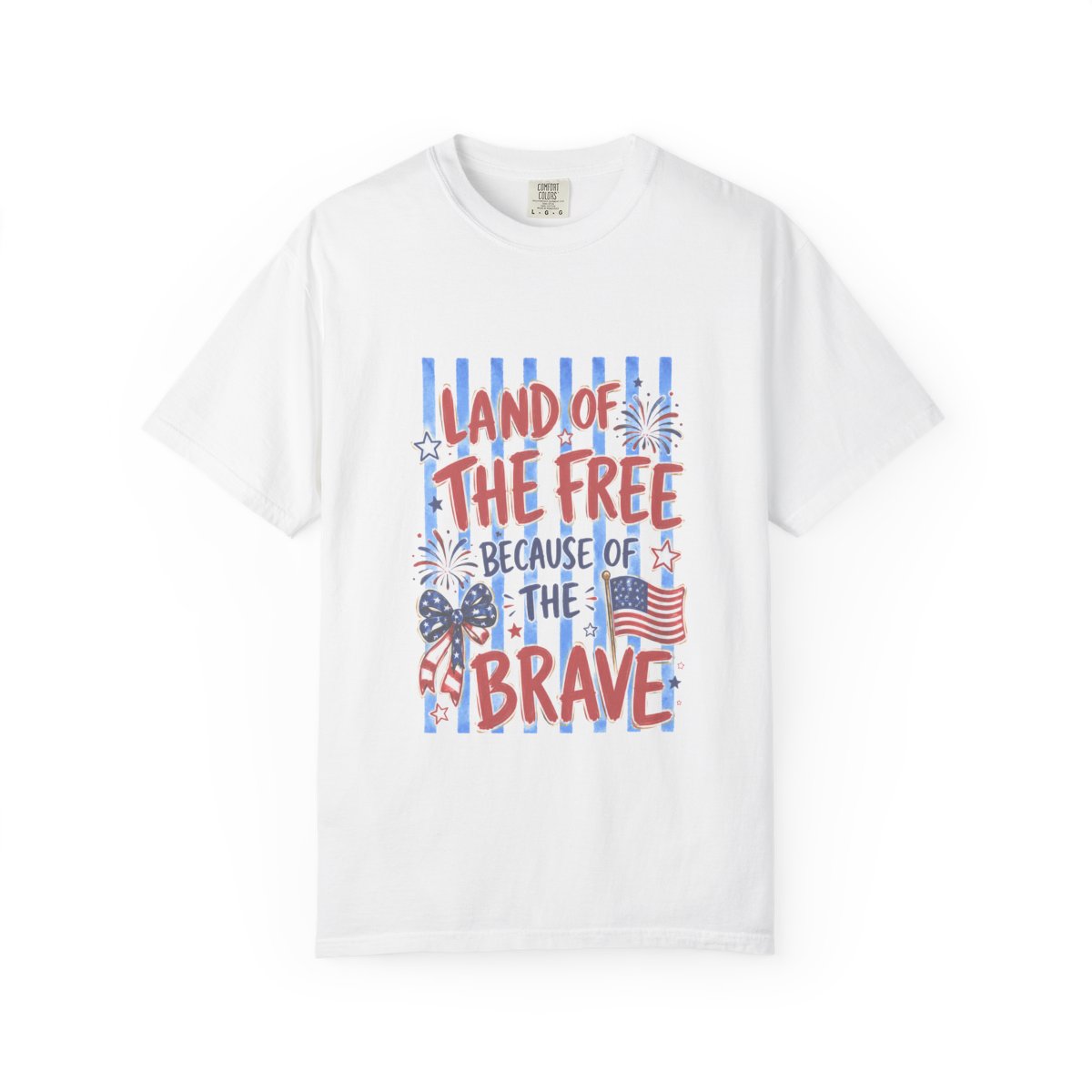 Land of the Free T-Shirt, Patriotic 4th of July Tee, USA Freedom Shirt, Independence Day Gift, American Flag Apparel, Customizable Top