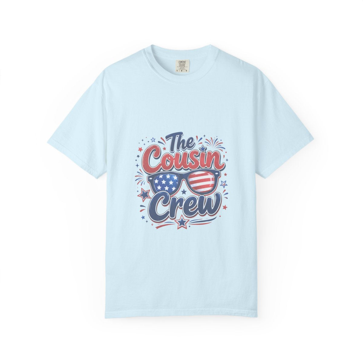 Patriotic Cousin Crew Shirt, July 4th Family Matching Tees, American Flag Sunglasses Graphic, Independence Day Outfit