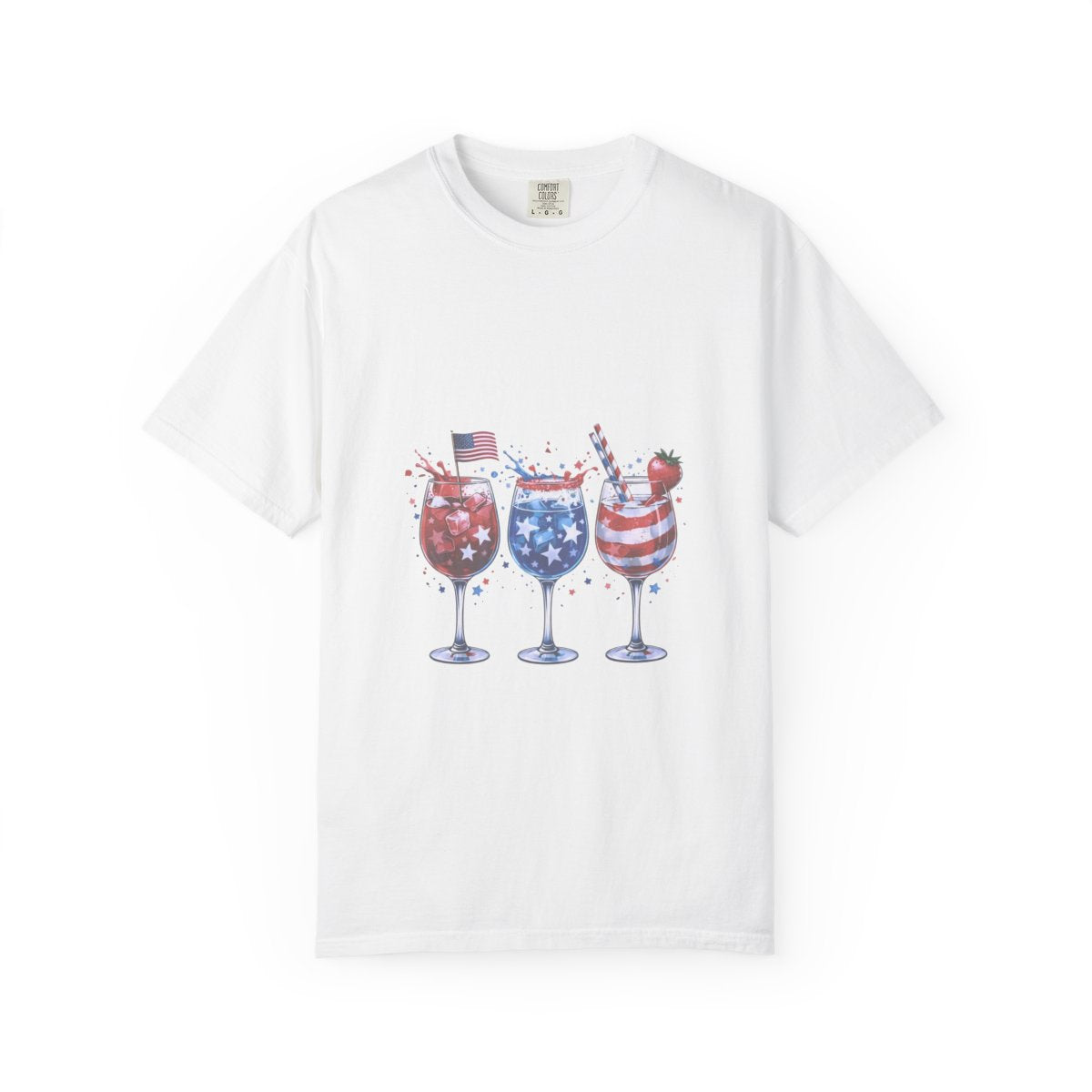 Patriotic Drinkware Design, Fourth of July Party, USA Themed Glasses, Fun Summer BBQ Decor, Independence Day Gift Idea, Watercolor Art