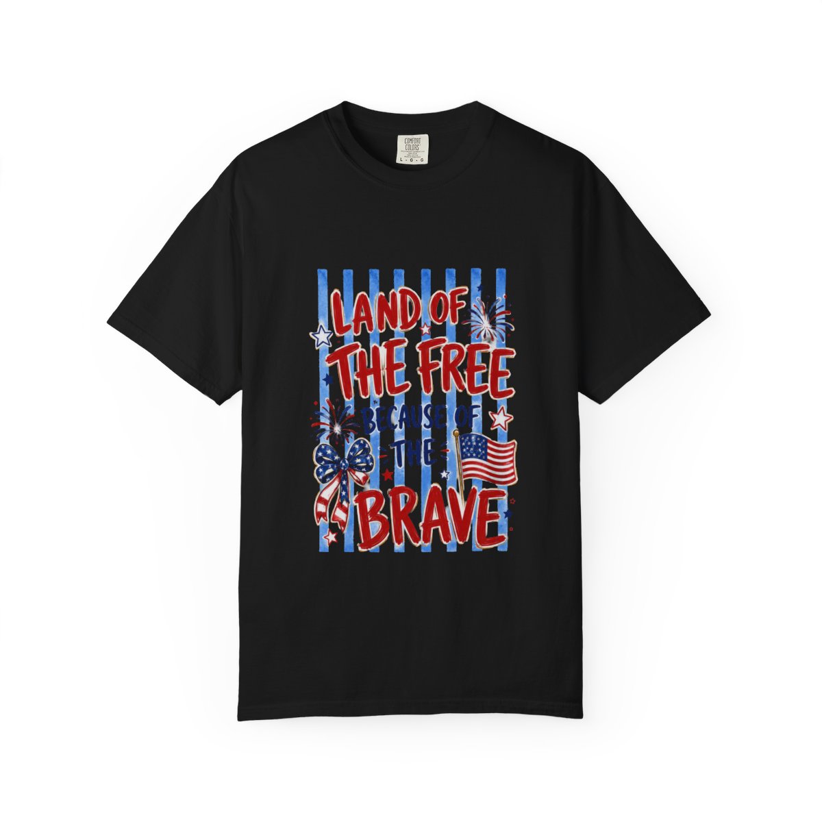 Land of the Free T-Shirt, Patriotic 4th of July Tee, USA Freedom Shirt, Independence Day Gift, American Flag Apparel, Customizable Top