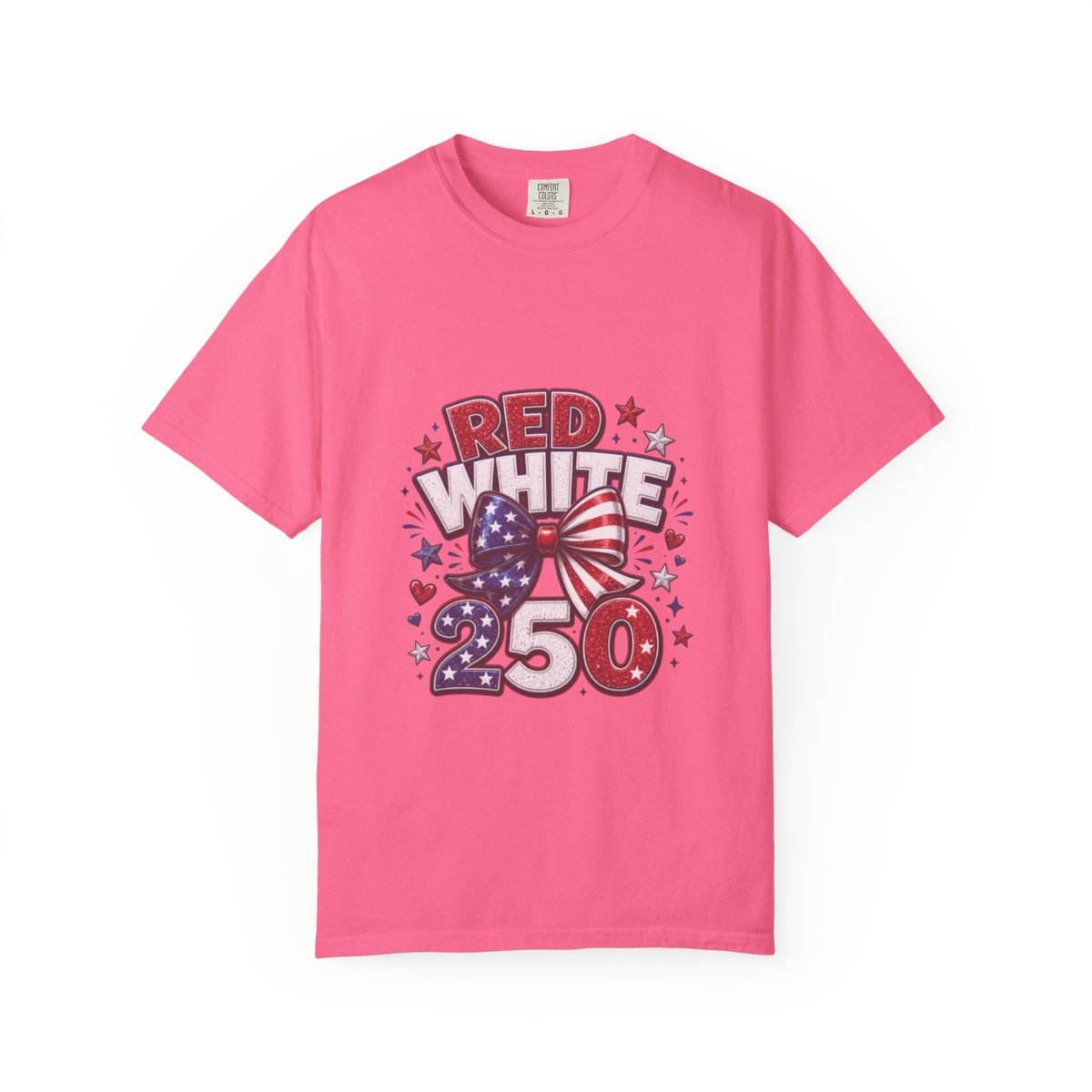 USA Patriotic T-Shirt, Red White Blue Celebration Tee, 250th Anniversary Design, Independence Day Shirt, Customizable Cotton Apparel