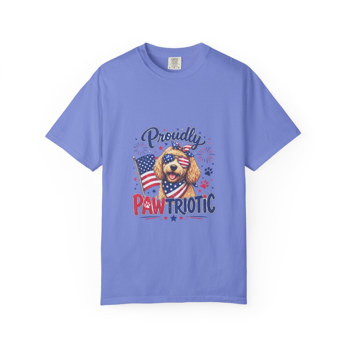 Proudly Pawtriotic Dog T-Shirt, Pet Lover Gift, Patriotic Dog Shirt, USA Flag Dog Tee, Funny Dog Graphic Shirt