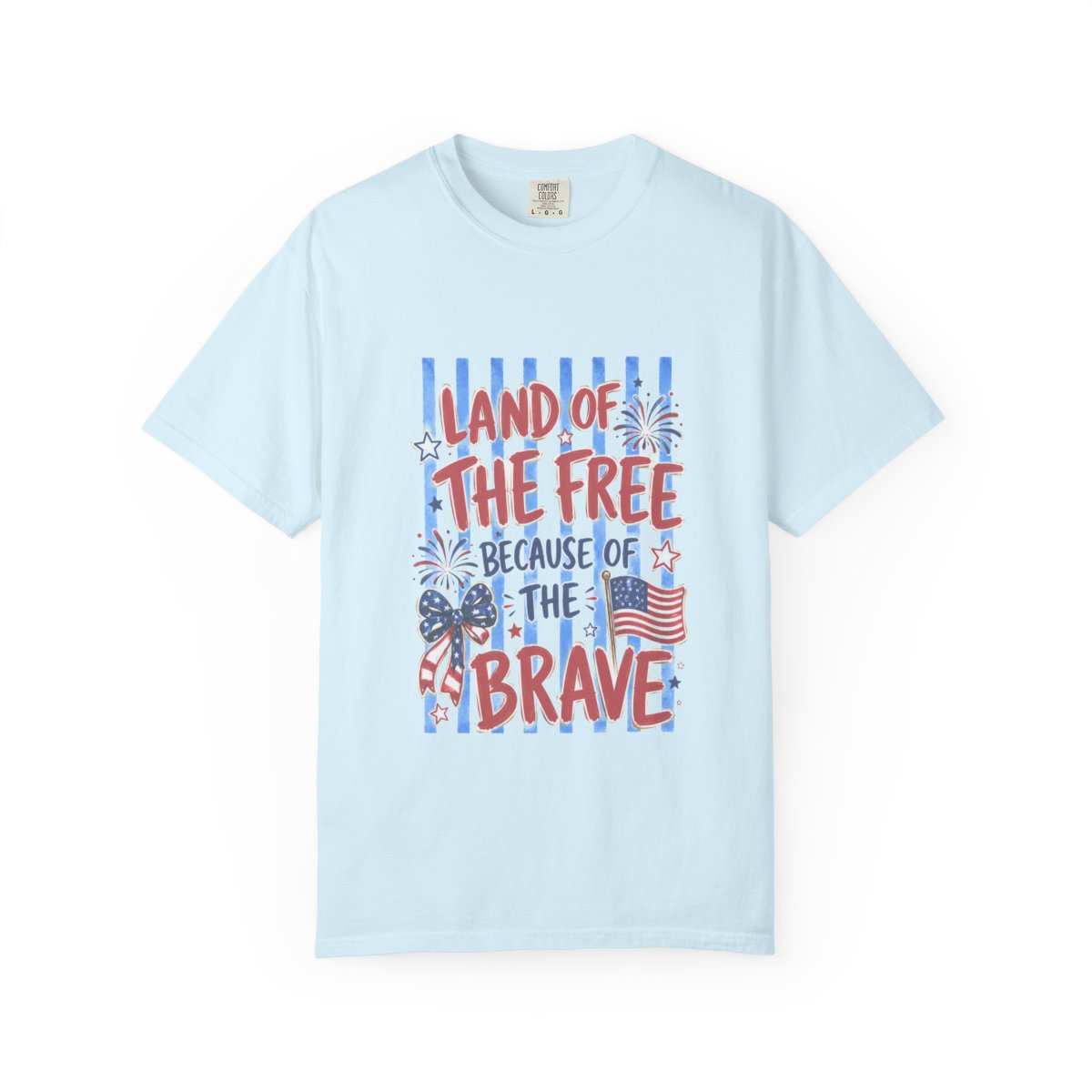 Land of the Free T-Shirt, Patriotic 4th of July Tee, USA Freedom Shirt, Independence Day Gift, American Flag Apparel, Customizable Top