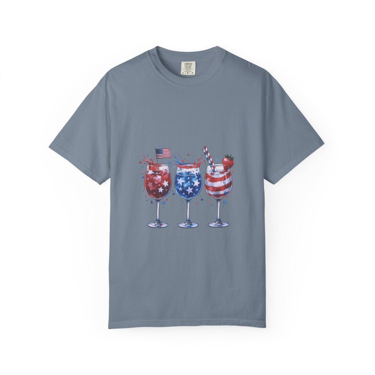 Patriotic Drinkware Design, Fourth of July Party, USA Themed Glasses, Fun Summer BBQ Decor, Independence Day Gift Idea, Watercolor Art