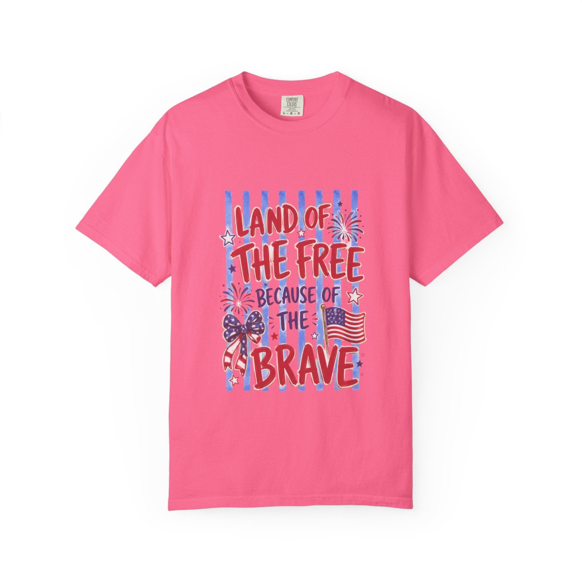 Land of the Free T-Shirt, Patriotic 4th of July Tee, USA Freedom Shirt, Independence Day Gift, American Flag Apparel, Customizable Top