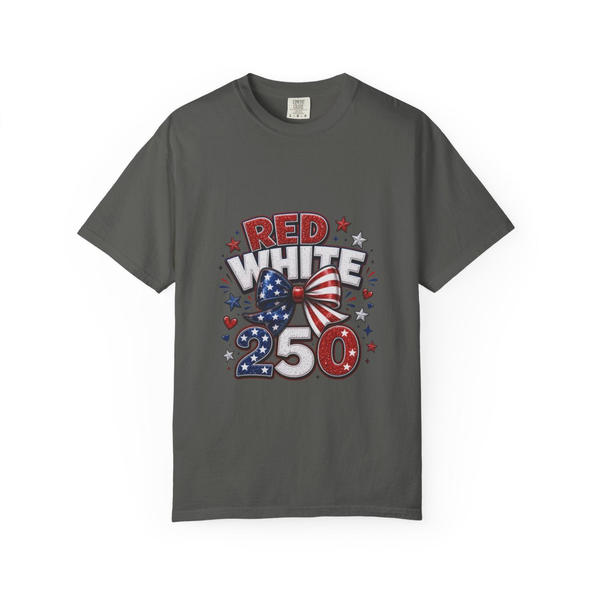 USA Patriotic T-Shirt, Red White Blue Celebration Tee, 250th Anniversary Design, Independence Day Shirt, Customizable Cotton Apparel