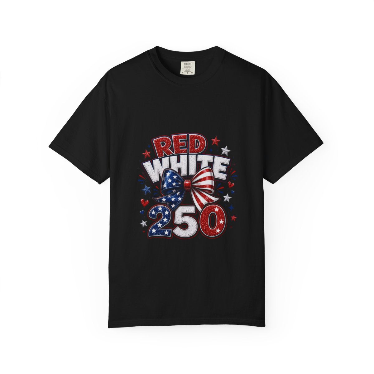 USA Patriotic T-Shirt, Red White Blue Celebration Tee, 250th Anniversary Design, Independence Day Shirt, Customizable Cotton Apparel
