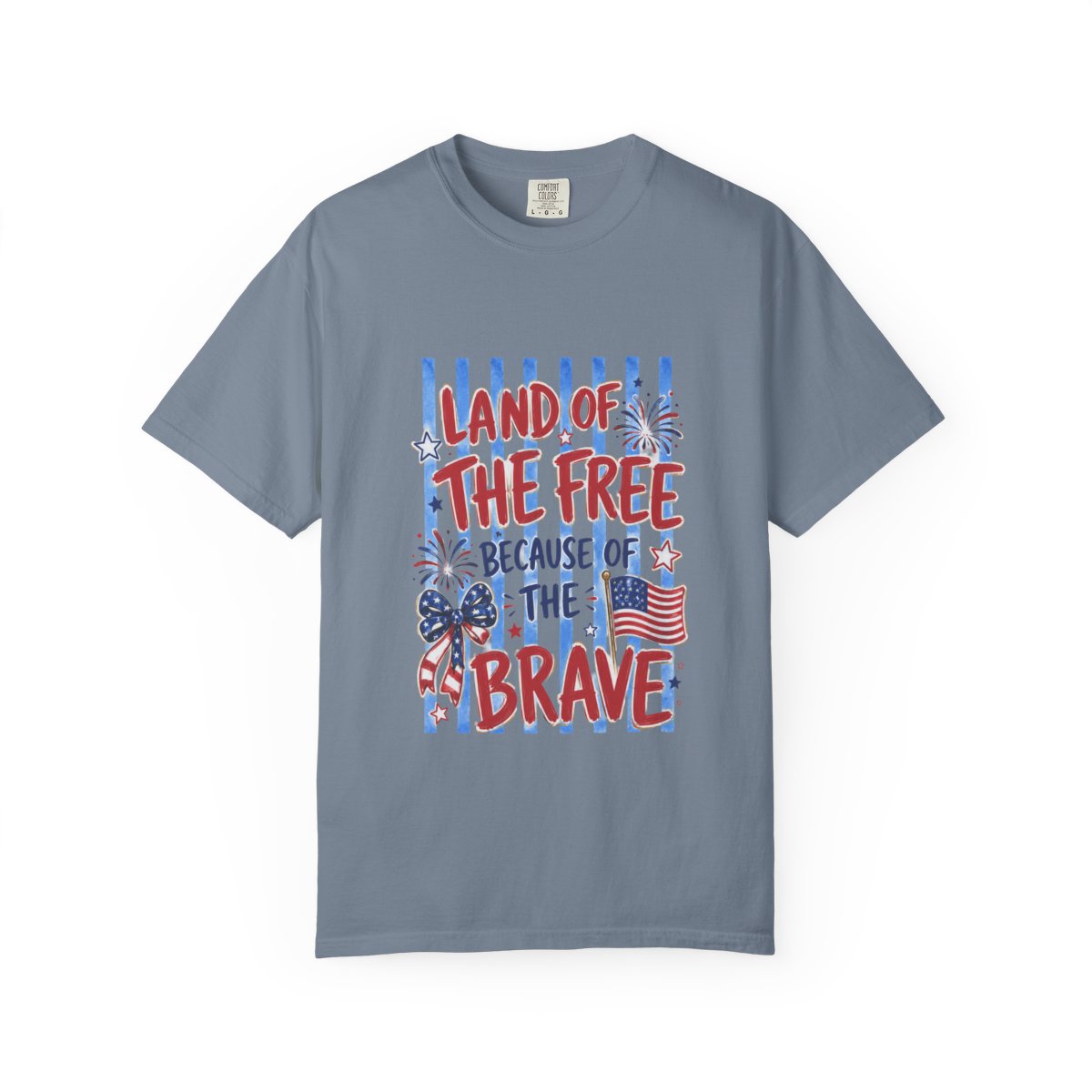 Land of the Free T-Shirt, Patriotic 4th of July Tee, USA Freedom Shirt, Independence Day Gift, American Flag Apparel, Customizable Top