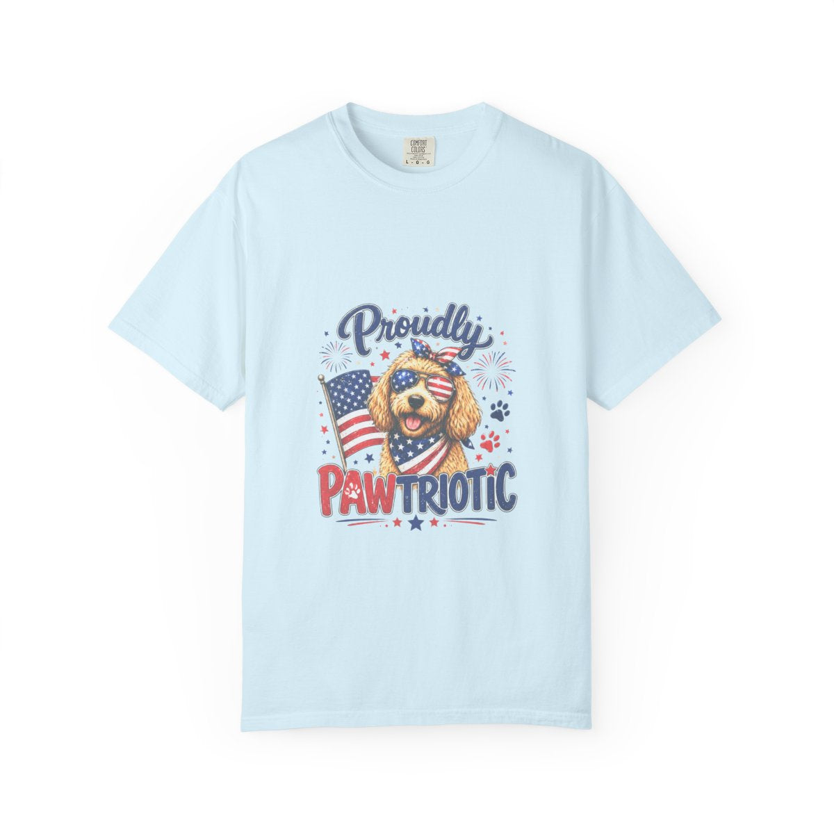 Proudly Pawtriotic Dog T-Shirt, Pet Lover Gift, Patriotic Dog Shirt, USA Flag Dog Tee, Funny Dog Graphic Shirt