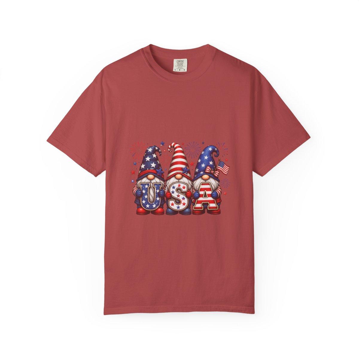 Patriotic Gnome T-Shirt, Fourth of July Tee, USA Themed Apparel, Red White Blue Gnome Shirt, American Pride Gift, Comfortable Cotton Tee