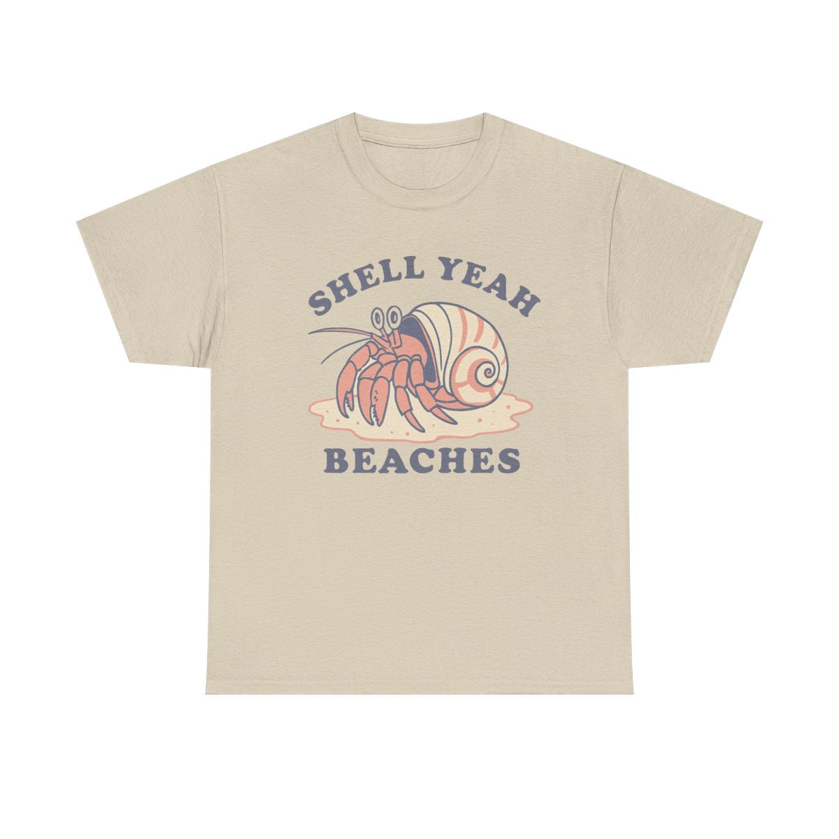 Shell Yeah Beaches T-Shirt – Funny Beach Graphic Tee, Summer Vacation Shirt, Coastal Vibes Apparel