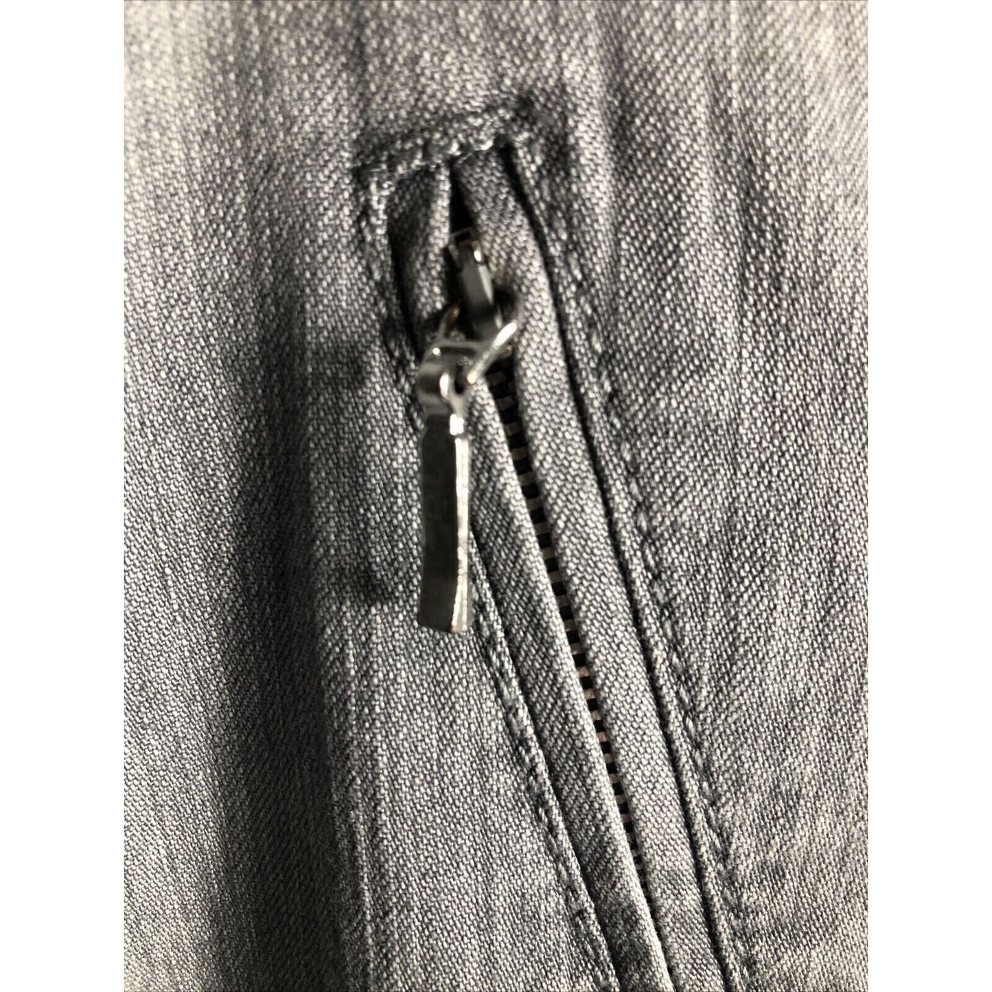 Jacky Vanilia Becky Woman's Gray Denim Trouser Pants Size 14 With Zip