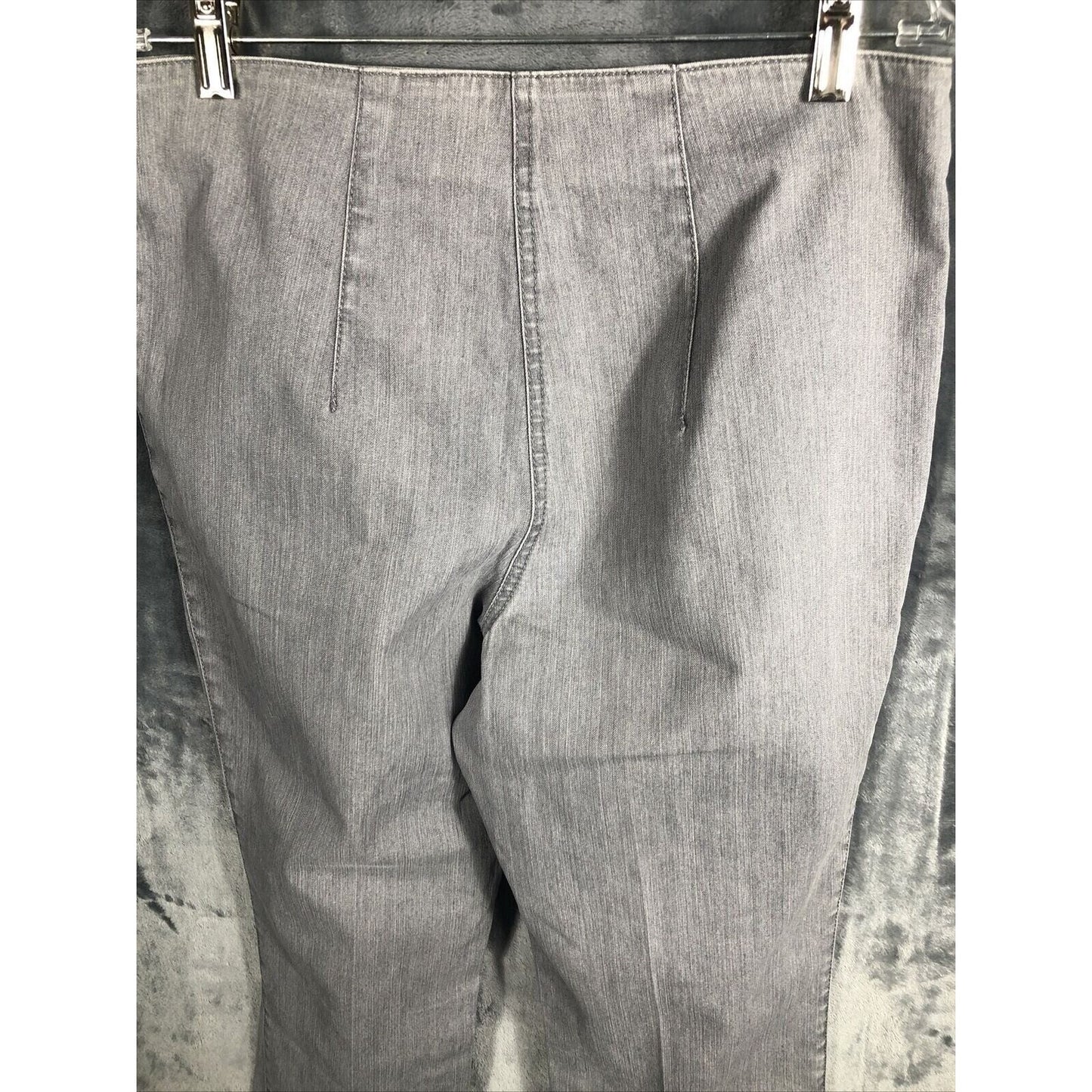 Jacky Vanilia Becky Woman's Gray Denim Trouser Pants Size 14 With Zip
