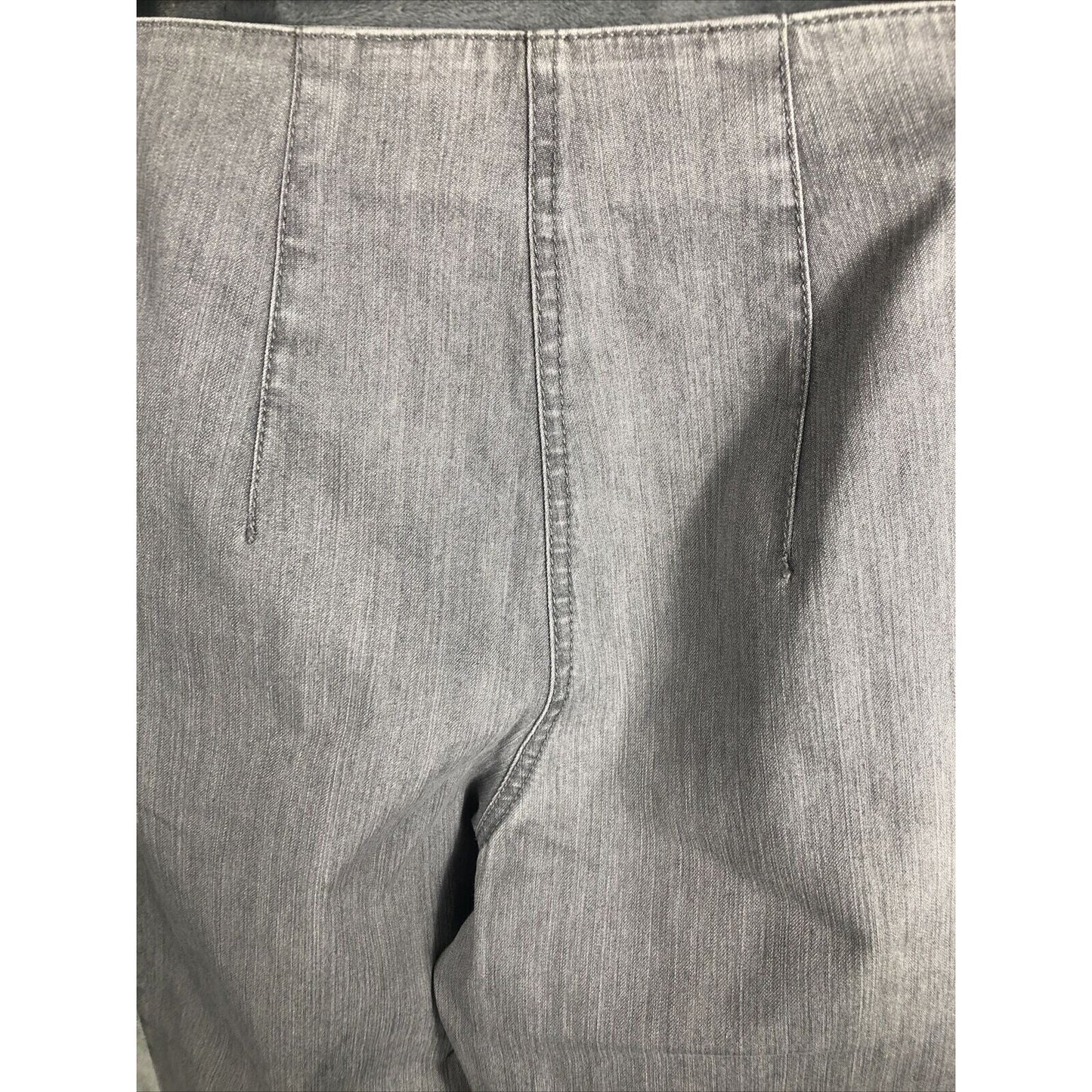 Jacky Vanilia Becky Woman's Gray Denim Trouser Pants Size 14 With Zip