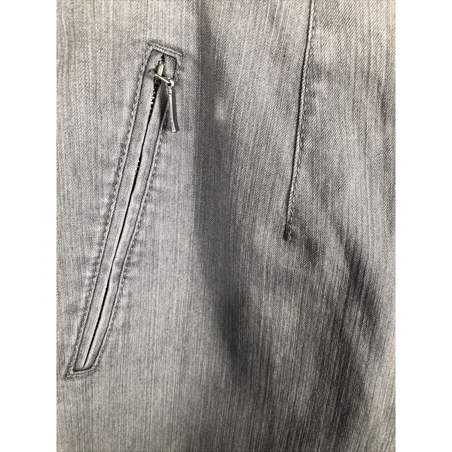 Jacky Vanilia Becky Woman's Gray Denim Trouser Pants Size 14 With Zip