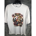Men's T-Shirt Play Now Pay Later Bike Gambling Cards Hot Girl Shirt White Bikers