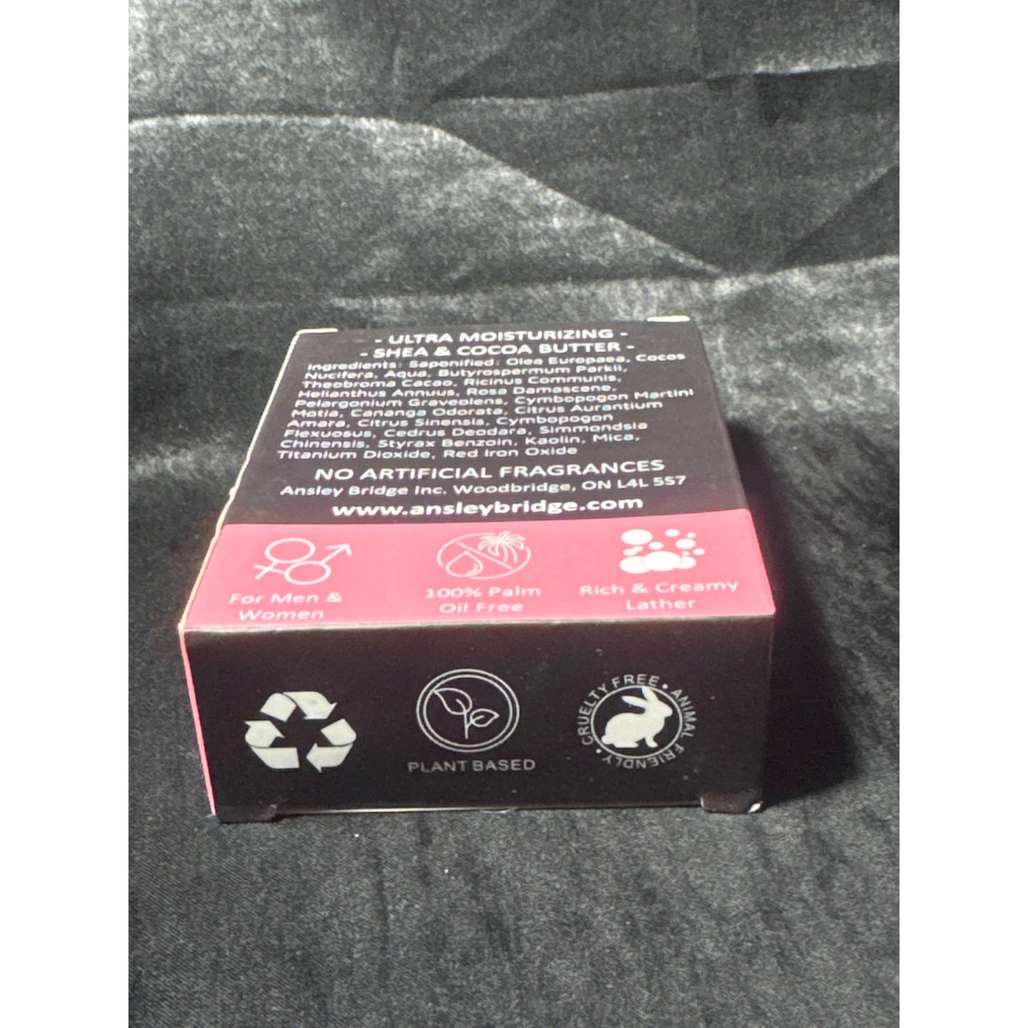 Ansley Bridge Rose Whisper Natural Soap 5oz - Ultra Moisturizing Shea & Cocoa Butter Floral Scent For Body/Face/Hair
